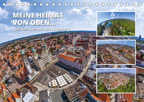 Meine Heimat von oben – Luftbilder von Augsburg (Tischkalender 2023 DIN A5 quer) von N.,  N.