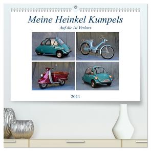 Meine Heinkel Kumpels (hochwertiger Premium Wandkalender 2024 DIN A2 quer), Kunstdruck in Hochglanz von Laue,  Ingo
