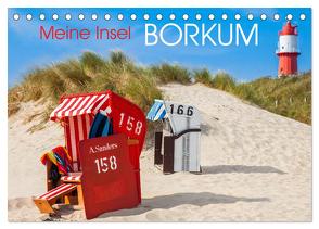 Meine Insel Borkum (Tischkalender 2024 DIN A5 quer), CALVENDO Monatskalender von Scherf,  Dietmar