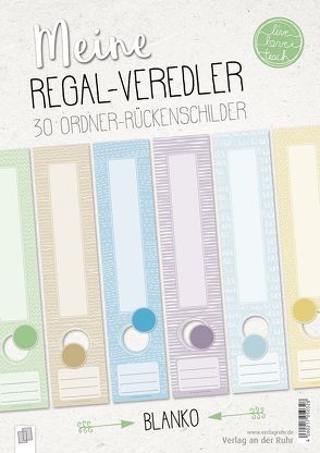 Meine Regal-Veredler – 30 Ordner-Rückenschilder – blanko von Verlag an der Ruhr,  Redaktionsteam