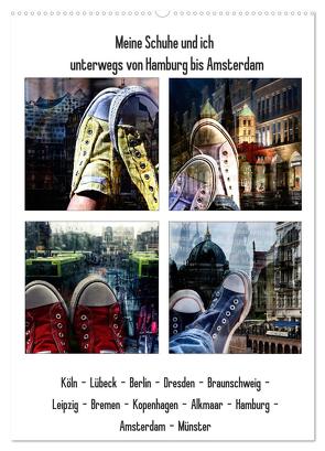 Meine Schuhe und ich unterwegs von Hamburg bis Amsterdam (Wandkalender 2024 DIN A2 hoch), CALVENDO Monatskalender von aplowski,  andrea