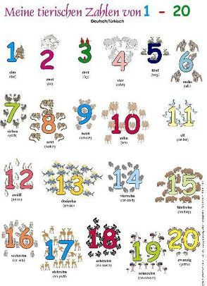 Meine tierischen Zahlen von 1-20. Poster von Momm-Zach,  Helga