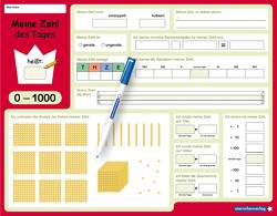 Meine Zahl des Tages 0-1000 – wiederbeschreibbare Lerntafel mit Stift – Mathematik von Langhans,  Katrin