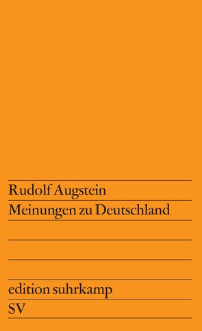 Meinungen zu Deutschland von Augstein,  Rudolf