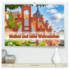 Meißen und seine Wahrzeichen (hochwertiger Premium Wandkalender 2024 DIN A2 quer), Kunstdruck in Hochglanz von Schwarze,  Nina