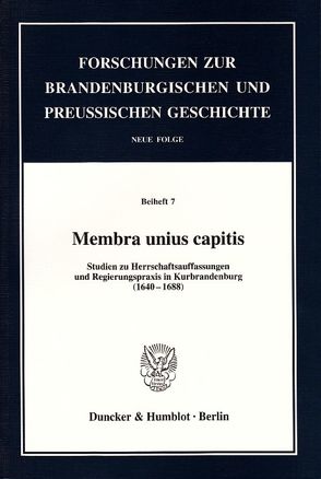 Membra unius capitis. von Kaiser,  Michael, Rohrschneider,  Michael