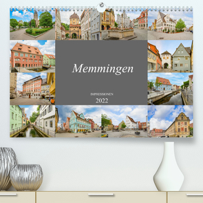 Memmingen Impressionen (Premium, hochwertiger DIN A2 Wandkalender 2022, Kunstdruck in Hochglanz) von Meutzner,  Dirk