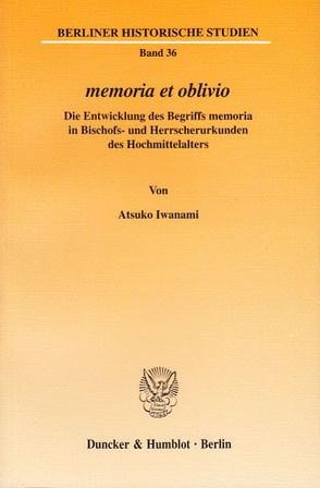 memoria et oblivio. von Iwanami,  Atsuko