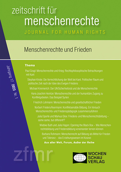 Menschenrechte und Frieden von Binder,  Christina, Debus,  Tessa, Holzleithner,  Elisabeth, Krennerich,  Michael, Pollmann,  Arnd, Weyers,  Stefan