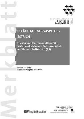 Merkblatt Beläge auf Gussasphaltestrich 2022-11 von Voos,  Rudolf