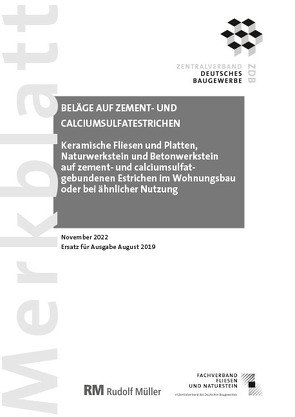 Merkblatt Beläge auf Zement- und Calciumsulfatestrichen 2022-11 von Voos,  Rudolf