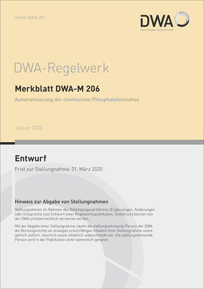 Merkblatt DWA-M 206 Automatisierung der chemischen Phosphatelimination (Entwurf)
