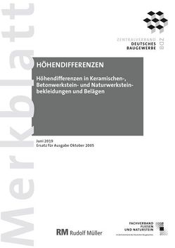 Merkblatt Höhendifferenzen: 2019-08 (PDF) von Voos,  Rudolf