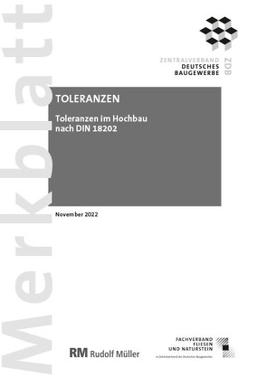 Merkblatt Toleranzen im Hochbau 2022-11 von Voos,  Rudolf