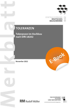 Merkblatt Toleranzen im Hochbau (PDF) 2022-11 von Voos,  Rudolf