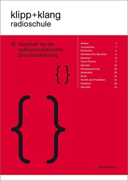 Merkheft für die radiojournalistische Grundausbildung von Tännler,  Liselotte