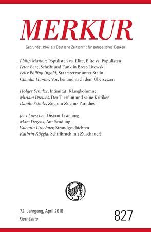 MERKUR Deutsche Zeitschrift für europäisches Denken – 2018-04 von Demand,  Christian