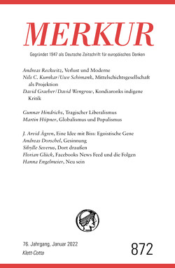 MERKUR Gegründet 1947 als Deutsche Zeitschrift für europäisches Denken – 1/2022 von Demand,  Christian