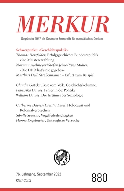 MERKUR Gegründet 1947 als Deutsche Zeitschrift für europäisches Denken – 2022 – 09 von Demand,  Christian, Knörer,  Ekkehard