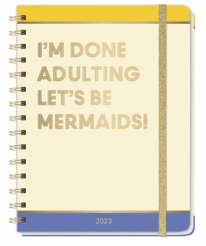 Mermaids Spiral-Kalenderbuch A5 2023. Buch-Kalender mit vielen Extras, Platz für wichtige Termine und Gedanken. Terminkalender 2023 A5 in charmantem Design. von Heye