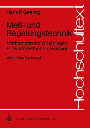 Meß- und Regelungstechnik von Geering,  Hans P.