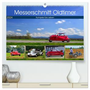 Messerschmitt Oldtimer – Kumpels fürs Leben (hochwertiger Premium Wandkalender 2024 DIN A2 quer), Kunstdruck in Hochglanz von Laue,  Ingo