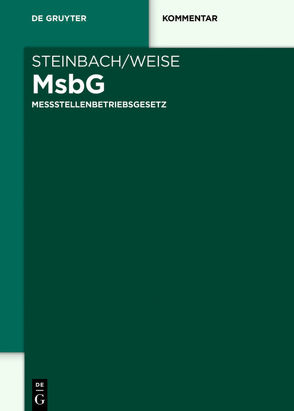 Messstellenbetriebsgesetz von Steinbach,  Armin, Weise,  Michael
