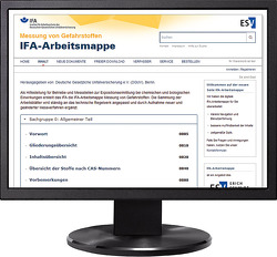 Messung von Gefahrstoffen – IFA-Arbeitsmappe – Jahresabonnement bei Kombibezug Print und Datenbank von Ellegast,  R. P., Hahn,  Nadja von, Klüser,  R., Mühler,  Stefan, Paszkiewicz,  P., Reinert,  D.