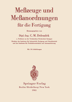 Meßzeuge und Meßanordnungen von Dolezalek,  Carl M.