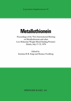 Metallothionein von Kägi,  J., Piscator