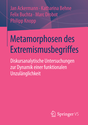 Metamorphosen des Extremismusbegriffes von Ackermann,  Jan, Behne,  Katharina, Buchta,  Felix, Drobot,  Marc, Heim,  Tino, Knopp,  Philipp, Wöhrle,  Patrick