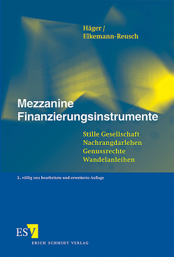 Mezzanine Finanzierungsinstrumente von Alvensleben,  Philipp von, Elkemann-Reusch,  Manfred, Grossmann,  Klaus, Häger,  Michael, Hellich,  Peter, Lorenz,  Dirk, Mueller,  Harald, Natusch,  Ingo, Nottmeier,  Andreas, Reschke,  Torsten, Steinhauer,  Bettina, Wirth,  Andreas