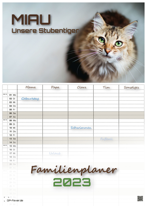 Miau – Unsere Stubentiger – Der Katzenkalender – 2023 – Kalender DIN A3 – (Familienplaner)