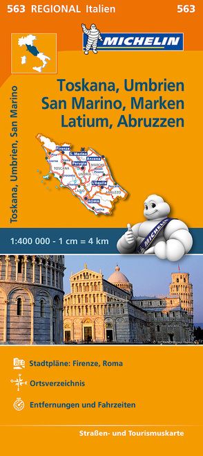 Michelin Toskana, Umbrien, San Marino, Marken, Latium, Abruzzen