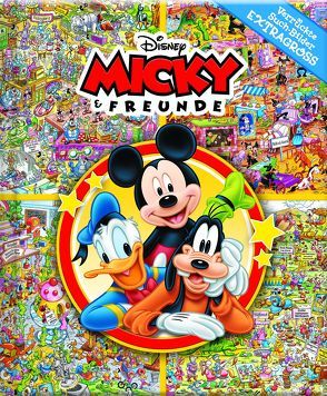 Micky – Disney – Verrückte Such-Bilder extragroß – Hardcover-Wimmelbuch für Kinder ab 3 Jahren im XXL Format