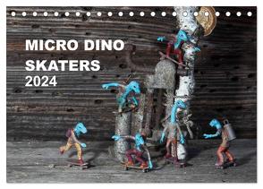 Micro Dino Skaters 2024 (Tischkalender 2024 DIN A5 quer), CALVENDO Monatskalender von (Deivis Slavinskas),  DSLAV