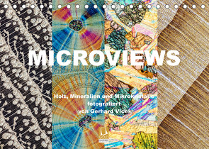 Microviews – Holz, Mineralien und Mikrokristalle (Tischkalender 2023 DIN A5 quer) von Vlcek,  Gerhard