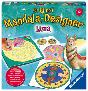 Ravensburger Mandala Designer Lama 28519, Zeichnen lernen für Kinder ab 6 Jahren, Kreatives Zeichnen mit Mandala-Schablonen für farbenfrohe Mandalas