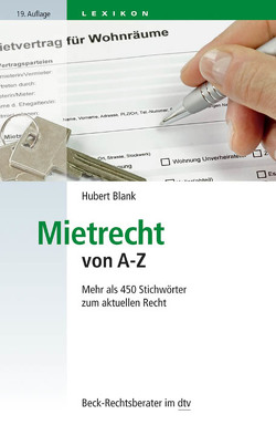 Mietrecht von A – Z von Blank,  Hubert