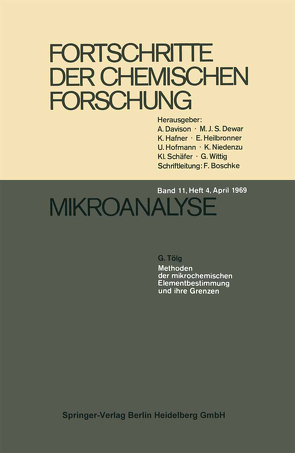 Mikroanalyse von Lorenz,  I., Tölg,  G.