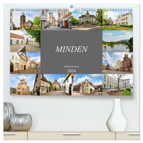 Minden Impressionen (hochwertiger Premium Wandkalender 2024 DIN A2 quer), Kunstdruck in Hochglanz von Meutzner,  Dirk