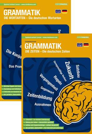 mindmemo Lernfolder 2er Set – Deutsche Zeiten + Wortarten Grammatik lernen Grundwissen Lernhilfe von Fischer,  Henry, Hunstein,  Philipp
