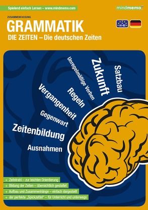 mindmemo Lernfolder – Die deutschen Zeiten – Deutsche Grammatik Lernhilfe von Fischer,  Henry, Hunstein,  Philipp