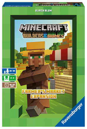 Ravensburger 26869 – Minecraft Builders & Biomes Farmers Market Expansion – Erweiterung zum Brettspiel Minecraft Builders & Biomes , Spiel für Erwachsene und Kinder ab 10 Jahren, für 2-4 Spieler von Blum,  Ulrich