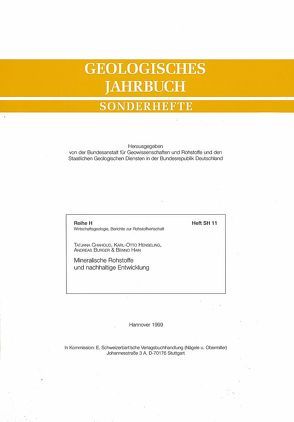 Mineralische Rohstoffe und nachhaltige Entwicklung von Burger,  Andreas, Chahoud,  Tatjana, Henseling,  Karl O
