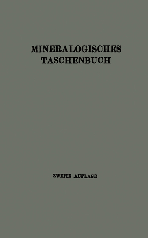 Mineralogisches Taschenbuch der Wiener Mineralogischen Gesellschaft von Hibsch,  J.E., Himmelbauer,  A., Koechlin,  R., Marchet,  A., Michel,  H., Rotky,  O.