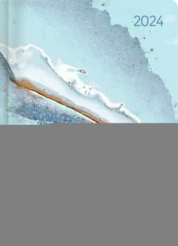 Mini-Buchkalender Style Blue Marble 2024 – Taschen-Kalender A6 – Elefant – Day By Day – 352 Seiten – Notiz-Buch – Alpha Edition