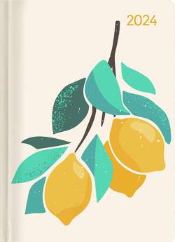 Mini-Buchkalender Style Fruits 2024 – Taschen-Kalender A6 – Dschungel – Day By Day – 352 Seiten – Notiz-Buch – Alpha Edition