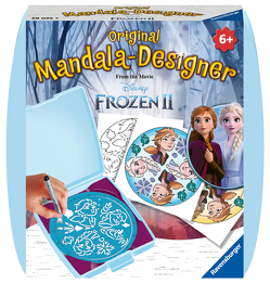 Ravensburger Mandala Designer Frozen 2 29025, Anna und Elsa zeichen lernen für Kinder ab 6 Jahren, Set mit Mandala-Schablone für farbenfrohe Mandalas