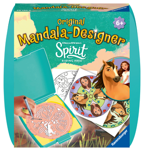 Ravensburger Mandala Designer Mini Spirit 29765, Spirit zeichnen lernen für Kinder ab 6 Jahren, Set mit Mandala-Schablone für farbenfrohe Mandalas